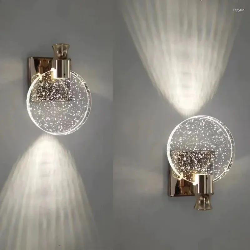 Duvar lambası modern yemek masası mutfak lambaları oda yatak odası başucu led ışıkları el arka plan dekorasyon sconce kristal lüminaire