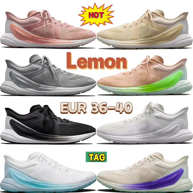 Löpskor för män kvinnor rosa parfait pale linne smör silver dropp svart vit elfenben lila isblå blissfeel run sneakers lus utomhus tränare designer sko