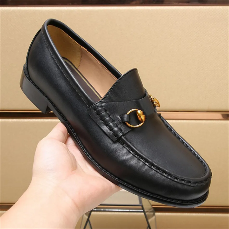 2024 Top Oxford Luxurious Designer Men Dress Shoes Genuine Leather Black brown Moccasins Business Handmade Shoe Formal Party Office Wedding Men Loafers Shoes