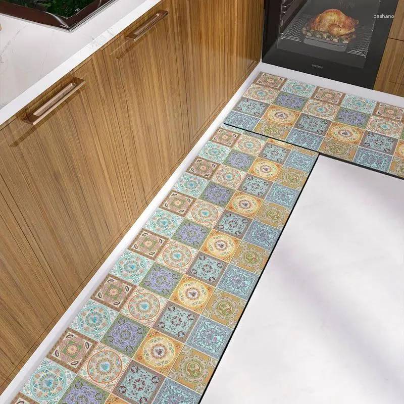 Dywany nordycka mata kuchenna na podłogę wodoodporne dywany przeciwpoślizgowe salon długi obszar korytarz wejściowy wycieraczka do wycierania