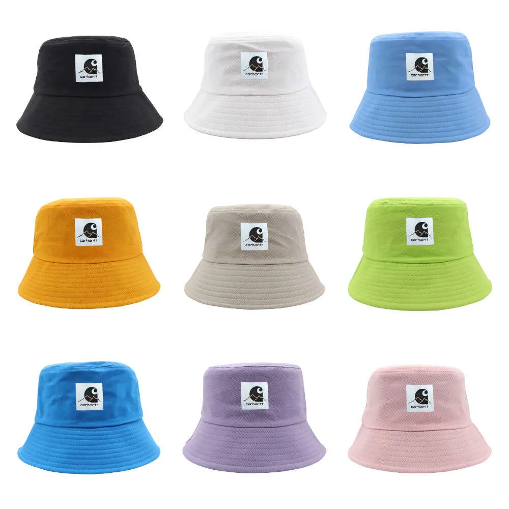 Fisherman d'été Coup de casquette Couleur solide Sunshade et vêtements de travail de crème solaire, étiquette de mode de couple de bassin décontracté, chapeau solaire, humidité des autocollants