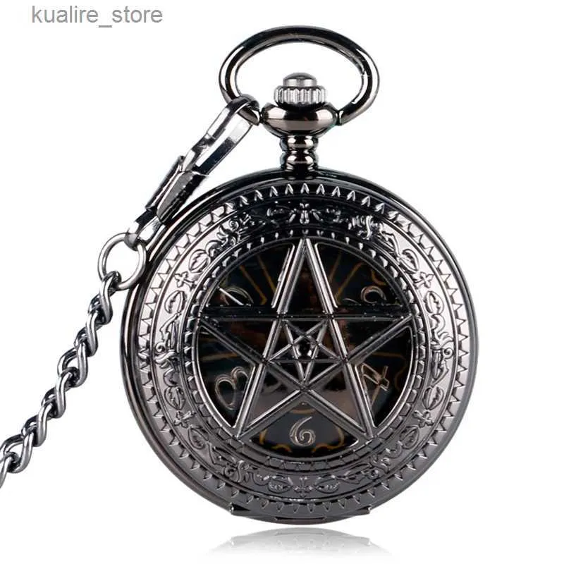 Pocket Watches Christmas Gift Black Pocket Hour Hot TV Series