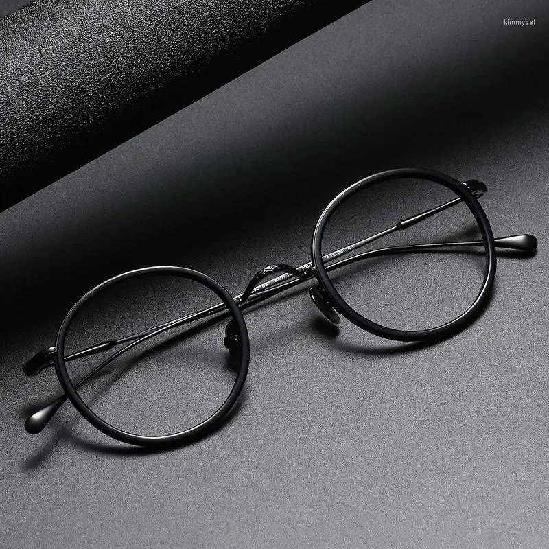 Lunettes de soleil Cadres 2024 Arrivée du cadre de lunettes vintage Simple Retro Round Big Face Concevoir à la conception des femmes Hommes confortables Original