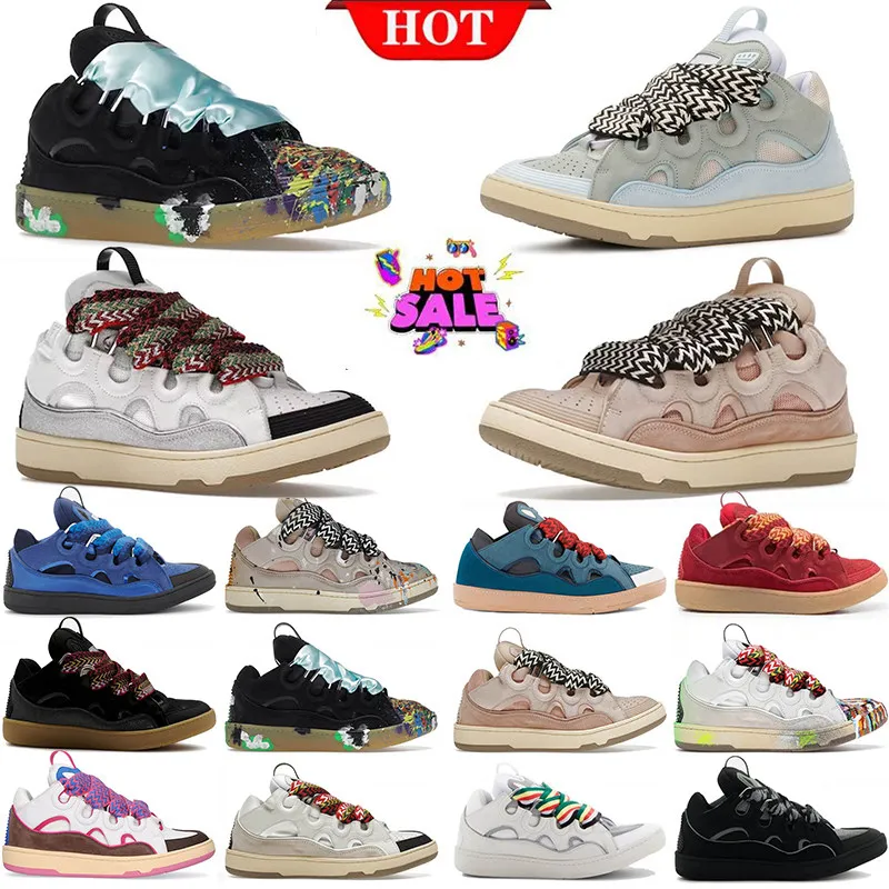 Luxury Rose Lavines Lavines Chaussures robes Chaussures Extraordinary Mesh Paris Sneakers Rubber Lavins Sliver Lace Up Curb Plateforme Lavinas Mens Women Trainers