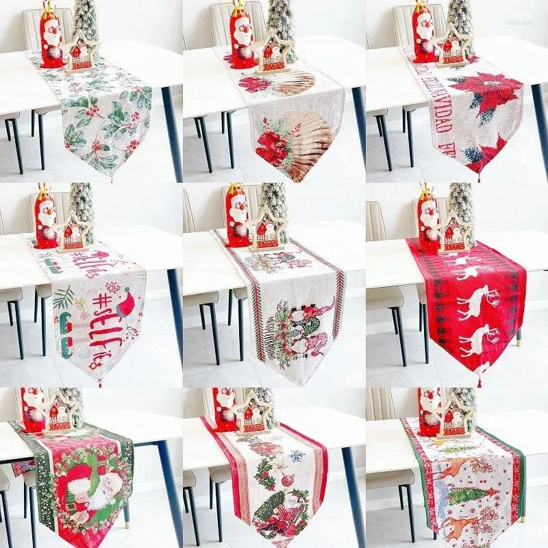 Tala de mesa 33 180 cm de Natal Explosões Decorações de toalhas de algodão que vende decoração de tapete caseiro