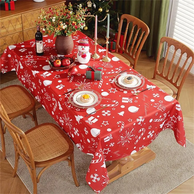 Nappe de Noël en tissu de Noël Polyester Party Party et huile rectangulaire de 10 pieds Couvertures de Thanksgiving jetable