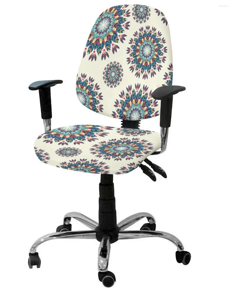 Chair Covers Mandala Bohemian Elastic Armchair Computer Cover Stretch Removable Office Slipcover Living Room Split Seat