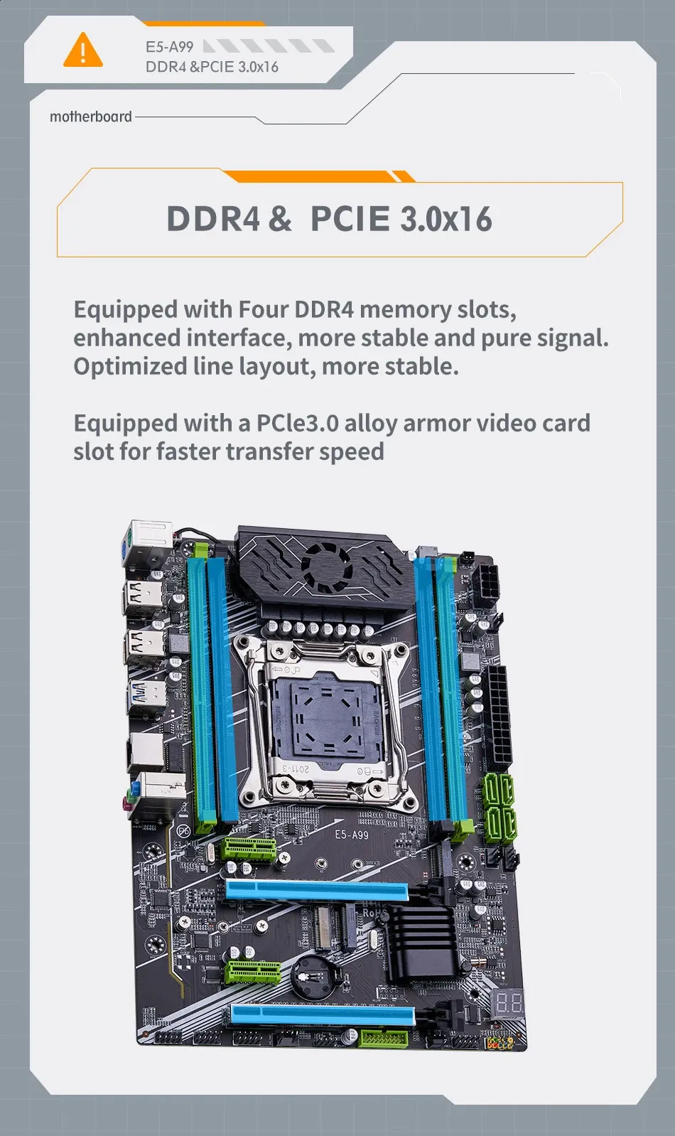 QIYIDA X99 motherboard set kit Intel Xeon E5 2680 V4 48GB DDR3 4