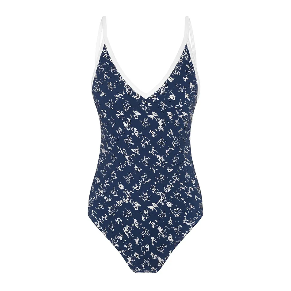 새로운 클래식 디자이너 Vbrand Bikini 여성 조끼 조각 수영복 인쇄 비키니 편지 수영복 비치 럭셔리 목욕 수영복