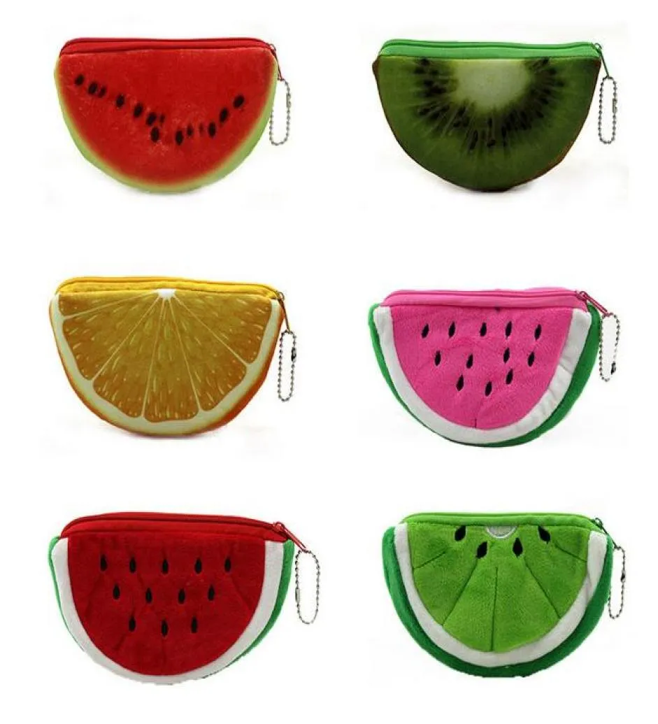 Kawaii Fruits Plush Coin Purse Children Zip Small Change Purse Wallet Women Pouch Money Bag Girl Mini Short Coin Holder Wallet G119572895