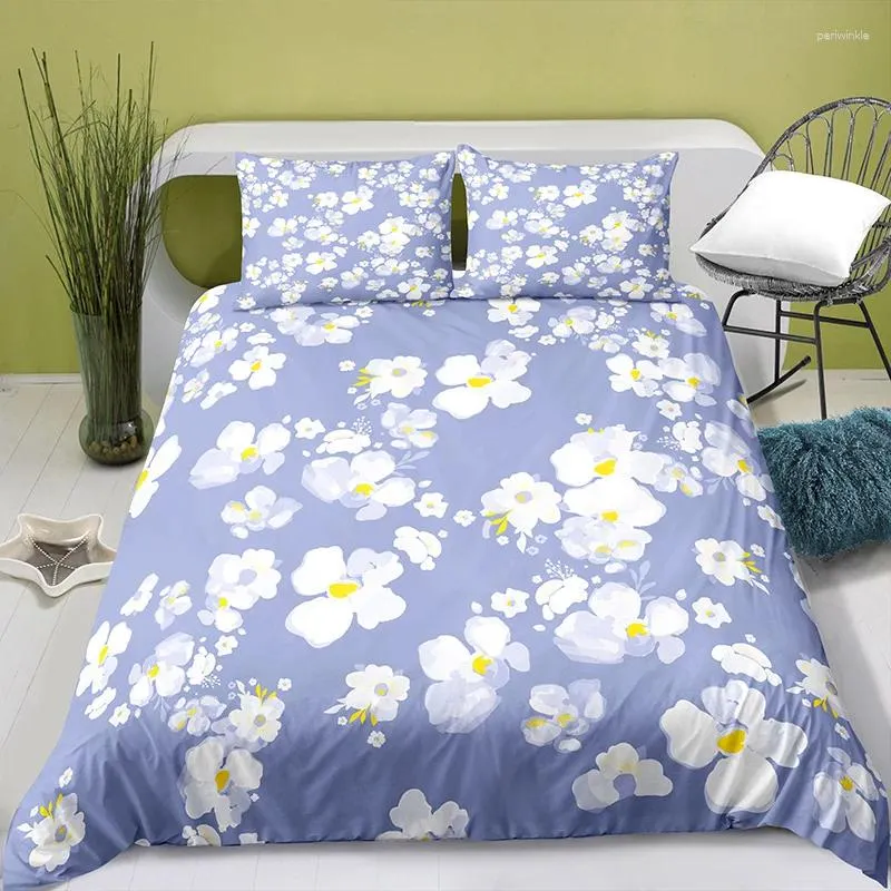 Yatak Seti Polyester Little Daisy Desen Nevresim Dijital Baskı Seti Kız yorgan için yastık kılıfı yatağıyla