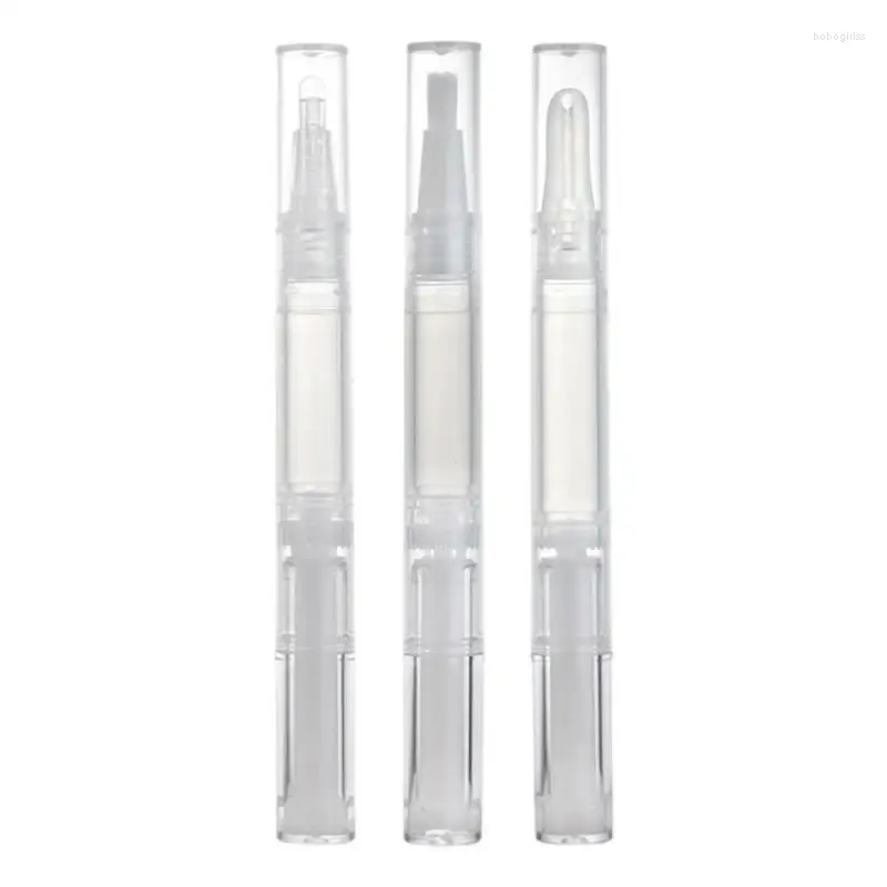 Bouteilles de rangement Cosmétiques de stylo à torsion transparente pour l'huile de cuticule Contourne de récipient à lèvres Ter stylos rotatifs