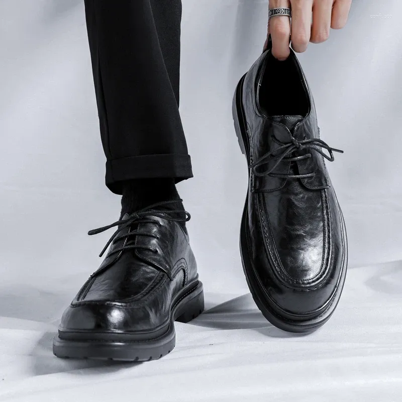 Casual Shoes Fashion Business Dress Men Formal Slip On Mens Oxfords Footwear High Quality Genuine Leather For