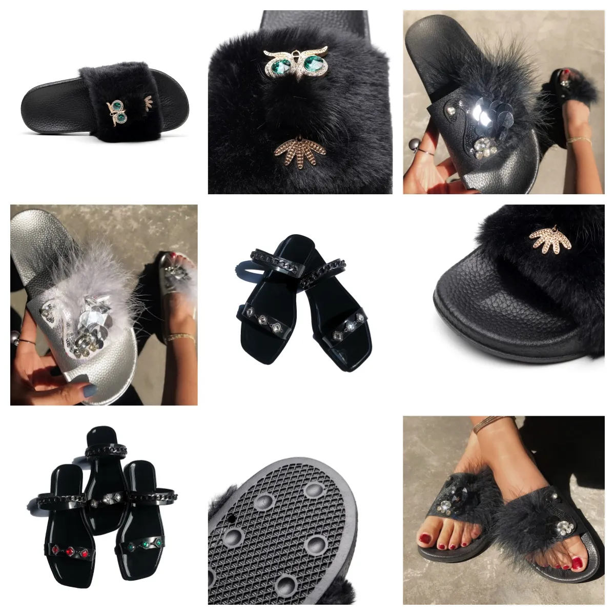 Designer Slide Woman Summer Ladies Beach Sandal Party Wedding Flat Slipper Shoe Fashion Sandal Men Woman gray GAI size 36-41