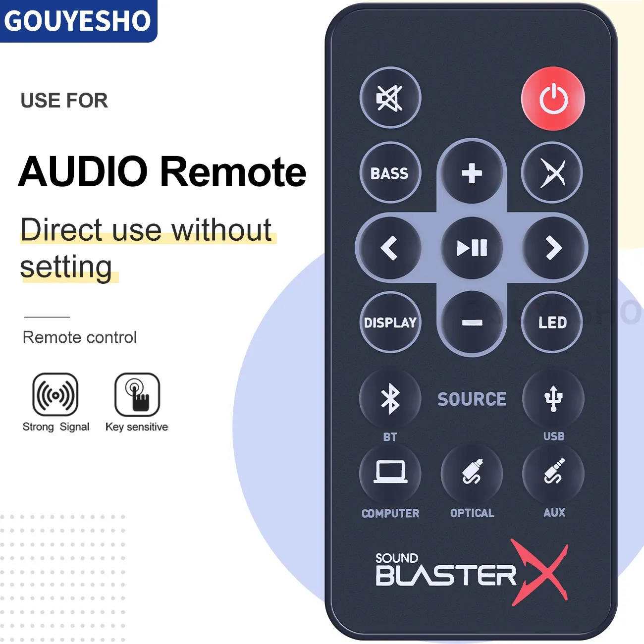 Contrôles New Remote Control for Creative Labs Sound Blasterx SBX Katana Système de haut-parleurs