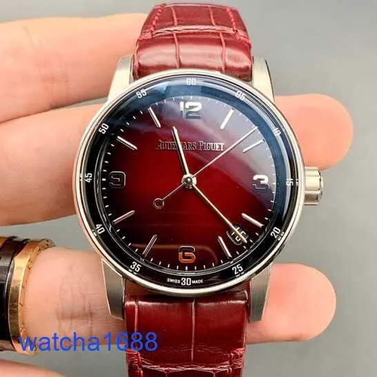 Celebrity AP Wrist Watch Code 11.59 Série 41 mm Automatique Mécanique Mode décontractée Mentide Swiss Famous Watch 15210BC.OO.A068CR.01 VIN SMOKED RED Watch