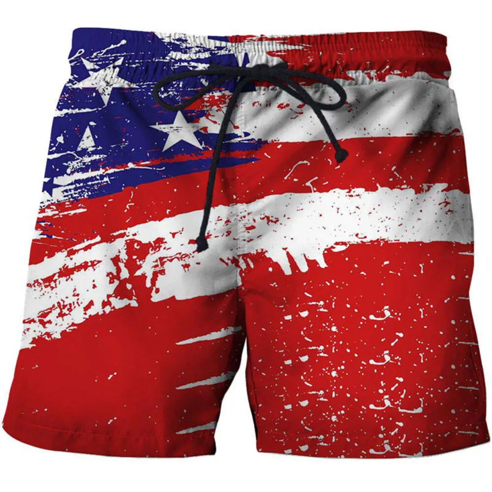 2023 Summer New Men's Beach 3D Printed Casual Shorts Trend 54