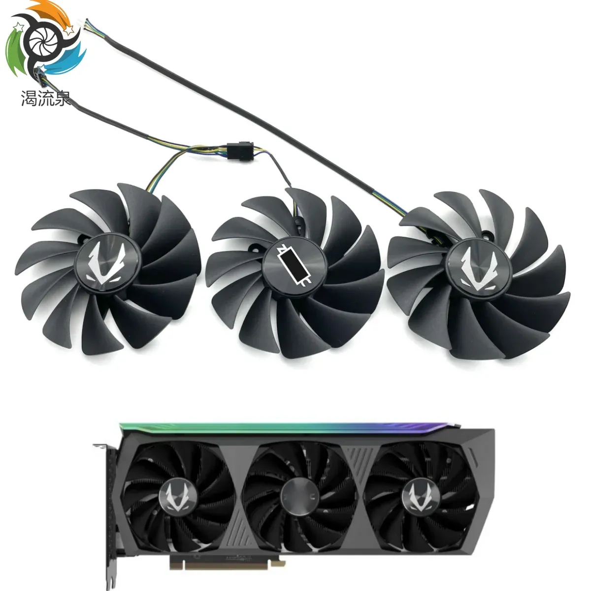 PENS GA92S2U 4PIN GPU RTX3080 RTX3090 ZOTAC GEFORCE RTX 3070 TI 3080の冷却ファン3090トリニティOCグラフィックビデオカードファン