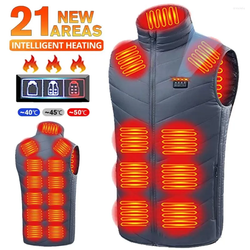 Jagende jassen 21 gebieden verwarmd vest mannen vrouwen usb jas verwarmen thermische kleding winter multi -kleuren