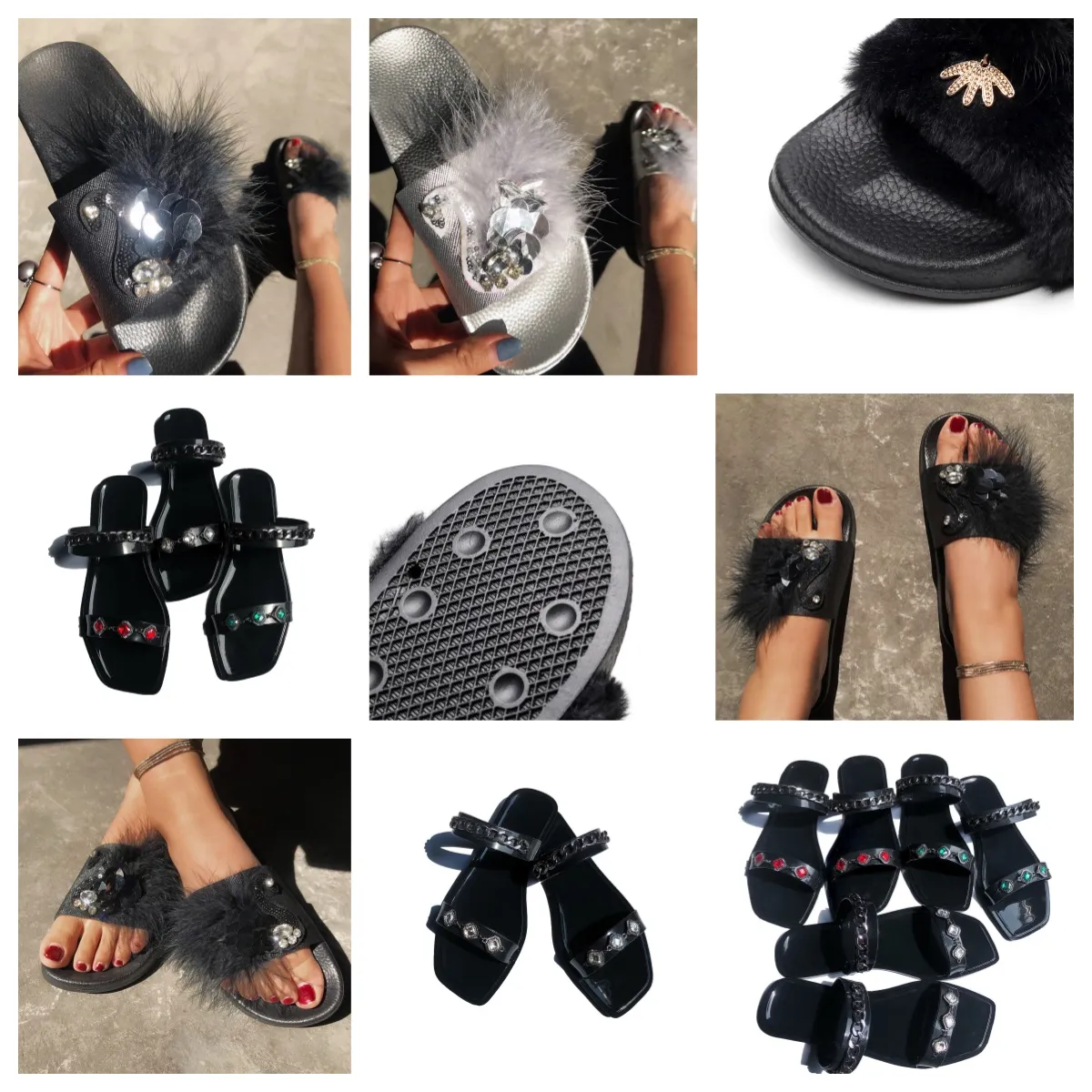 Designer Slide Woman Summer Ladies Beach Sandal Party Wedding Flat Slipper Shoes Fashion Sandal Man and Woman black GAI size 36-41