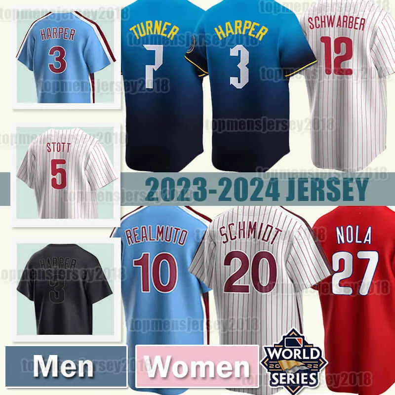 10 J.T.Realmuto Baseball Bryce 3 Harper Jersey Trea Turner Jt Lenny Aaron Nola Dykstra Kolby Allard Taijuan Walker Seranthony Dominguez Cristian Pache Rafael Marchan