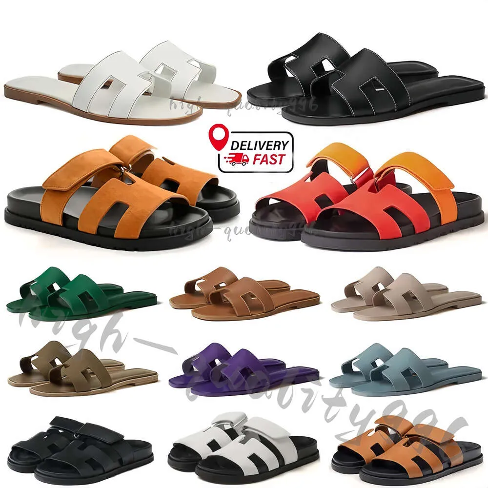 Sandals in pelle designer le sue pannelli da peluche piatto in spiaggia estiva nero arancione bianco giallo verde rosa in pelle di lana marrone in pelle di tela maschi e donne pantofole casual