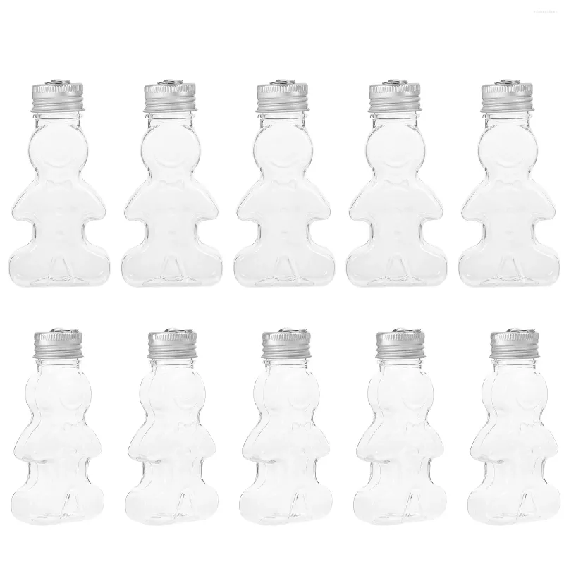 Vazen 10 pc's kerstfles bomen decor drinkflessen schattige sap voeding melkthee het huisdierafdichting