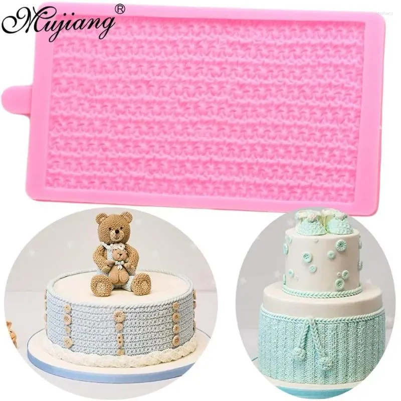 Bakning mögel stickning silikon mögel diy baby födelsedagstårta dekorera fondant godis choklad gumpaste mögel cupcake cookie verktyg