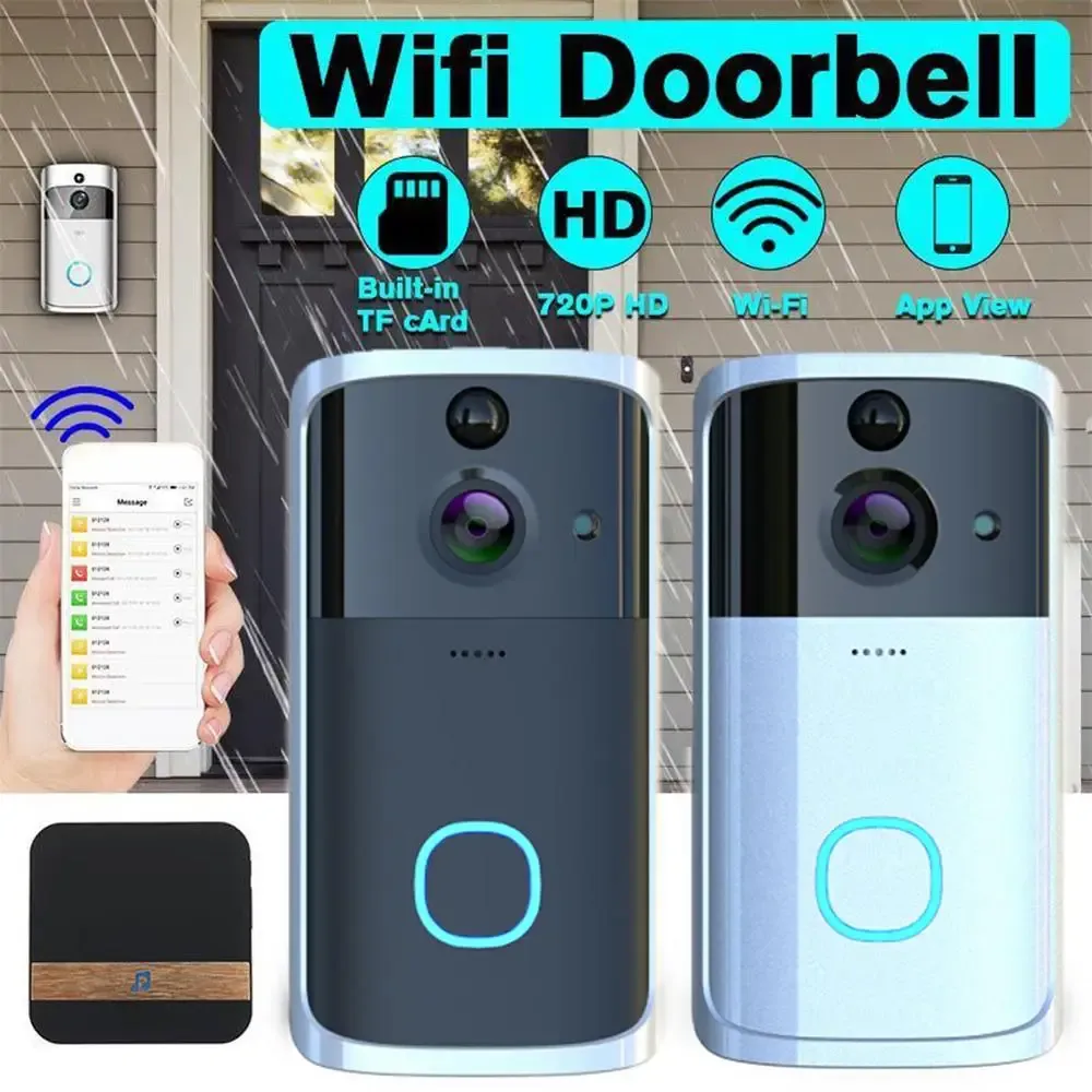 Doorbell WiFi Doorbell Camera Video Visual Intercom With IR Alarm Night Vision Door Bell Home Wireless Security Camera Smart Bell Door
