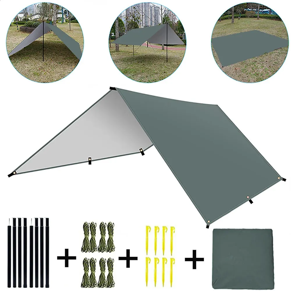 Camping Tarp Immasproof Portable Tarp multifonctionnel Outdoor Camping Voyage Autaire Backpacking Tarp Shelter Pain Tarp 240327