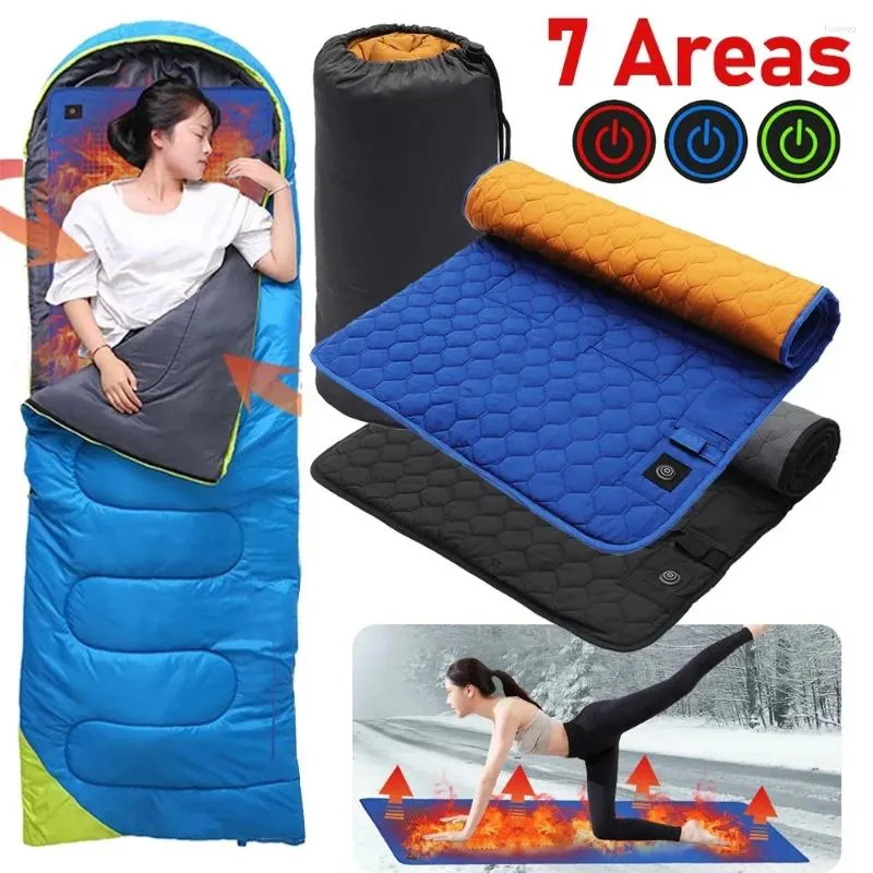 Carpets USB Heating Camping Sleeping Mattress Mat Outdoor Electric Pads 3 Level Adjustable Tent Pad