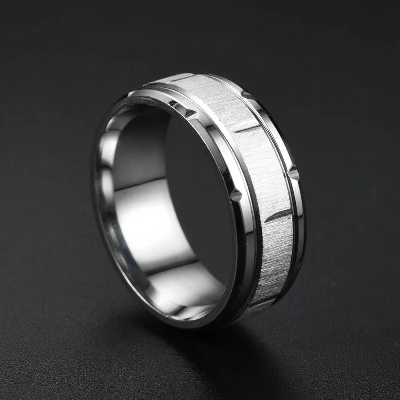 Fashion Designer Jewelry For Men Women Couple Rings Stainless Steel Classic Anniversary Engagement Party Wedding jewelry gift 8mm