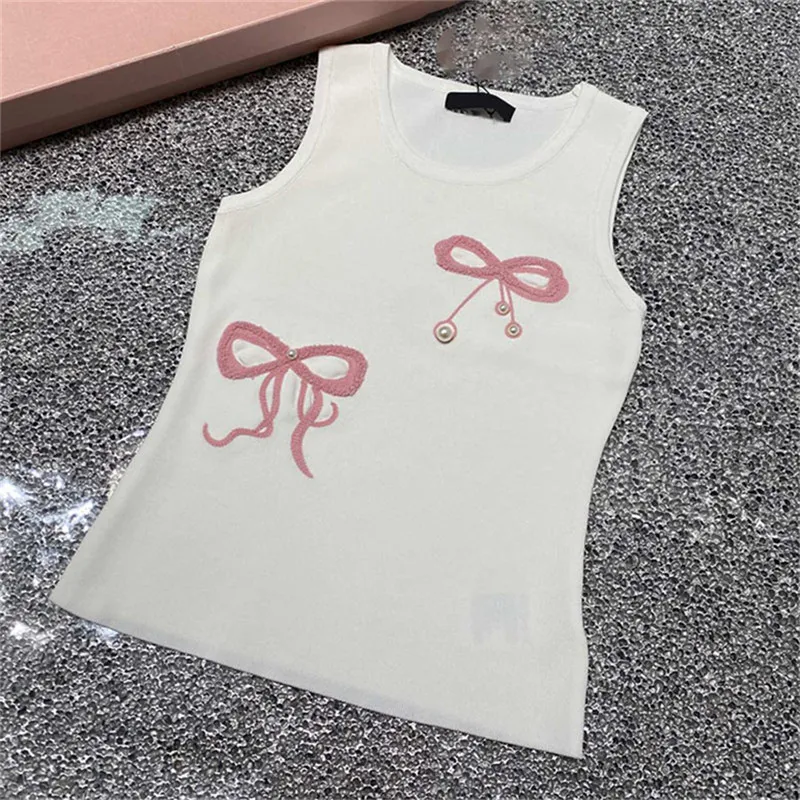 Bowknot Women Vest Tank Tops Tops Luxury Designer Sanks Sexy Congled Singlets Letters Camis