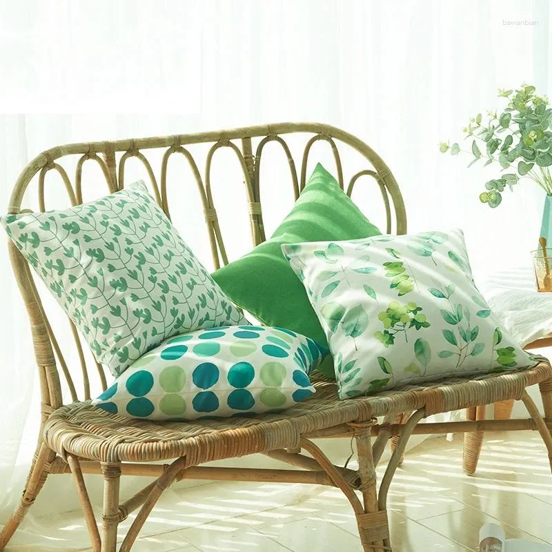 Cuscino verde impermeabile per geometria cartacea moderna moderna semplice decorativa a tenuta stagna cuscini decorazioni per la casa