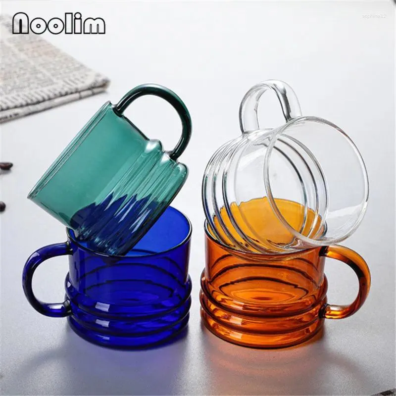 Wine Glasses Heat Resistant High Borosilicate Glass Afternoon Tea Cup With Saucer Office Drinking Water Coffee Milk Mug Drinkware 300ML