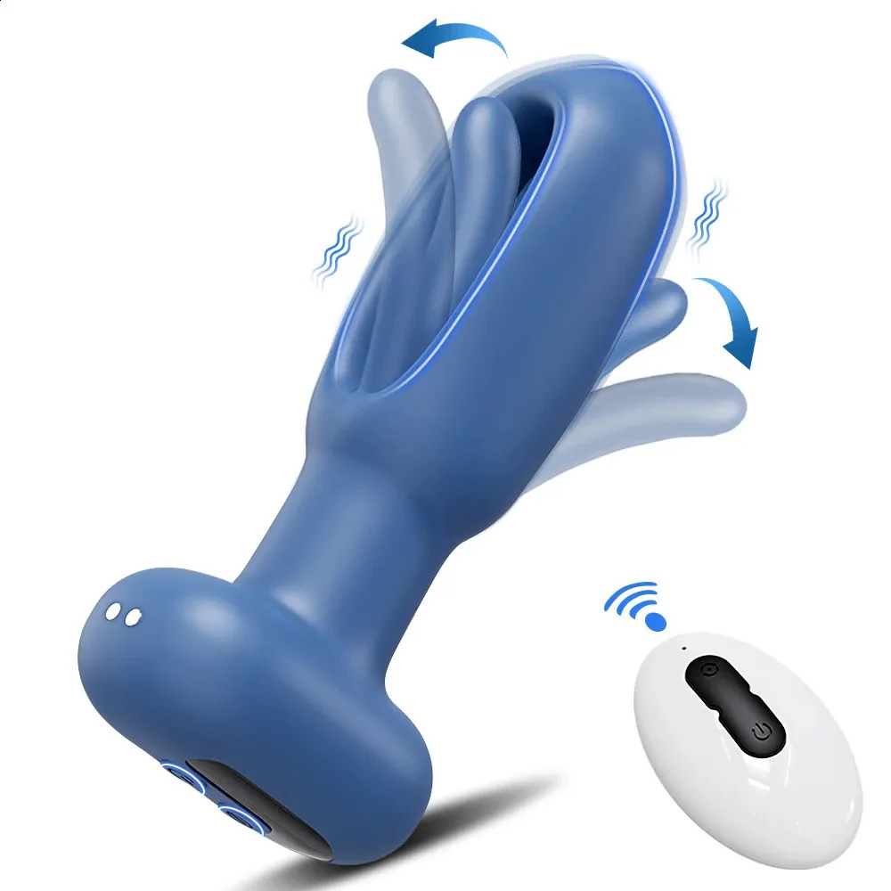 App Control Remote Control dando um tapinha no massageador de próstata Vibrando plugue de bunda para homens vibradores anais fêmeas brinquedos sexuais adultos casais gay 240403
