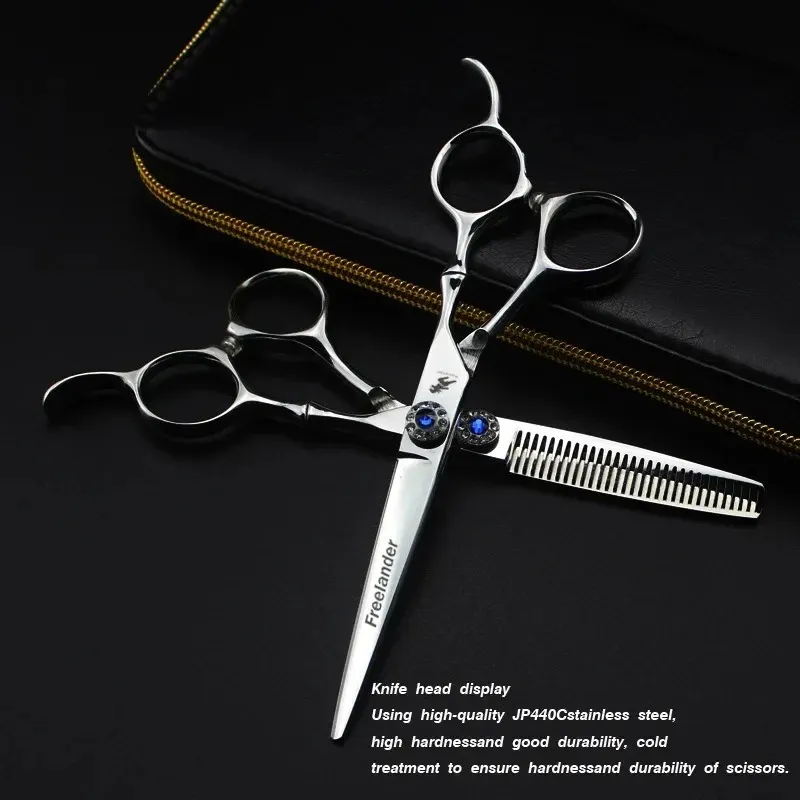 Ciseaux de coupe de cheveux de coiffure professionnelle amincisse des ciseaux de cisaillement de cisaillement Barber Tool idéal pour les coiffures