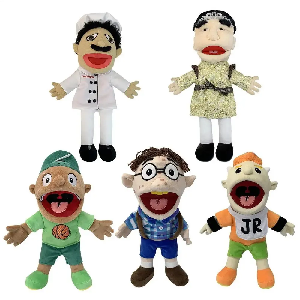 Game Jeffy Hand Puppet Plush Bolls Coby Chef Prince Joseph Junior Finger Muppet Plashhie Toy Soft Figurine Regalo per bambini 240328