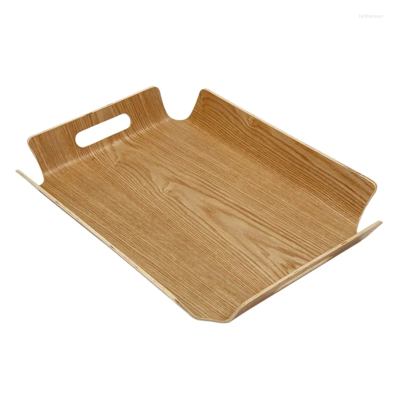 Plateaux de thé table de bureau de luxe bambou dans le lit pain plateau en bois fruit en bois petit déjeuner gâteau de cuisine