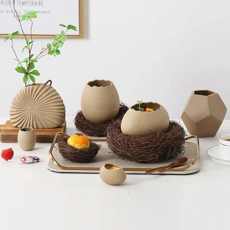 Bols vaisselle vestimentaire des oiseaux nid nid dessert bol bol glacée assiette de céramique plantes vase poot nouveauté cadeau à la maison décoration