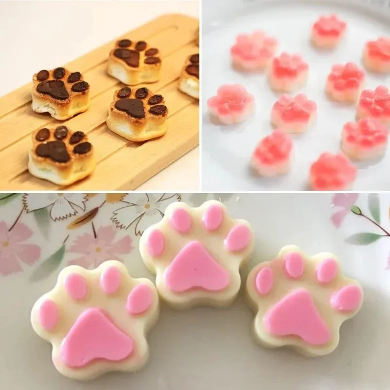 Hot new Lovely Dog Cat Paw Fondant Sugarcraft Cake Mold Chocolate Baking Mould Pudding Cookie Soap Molds Kitchen Tools