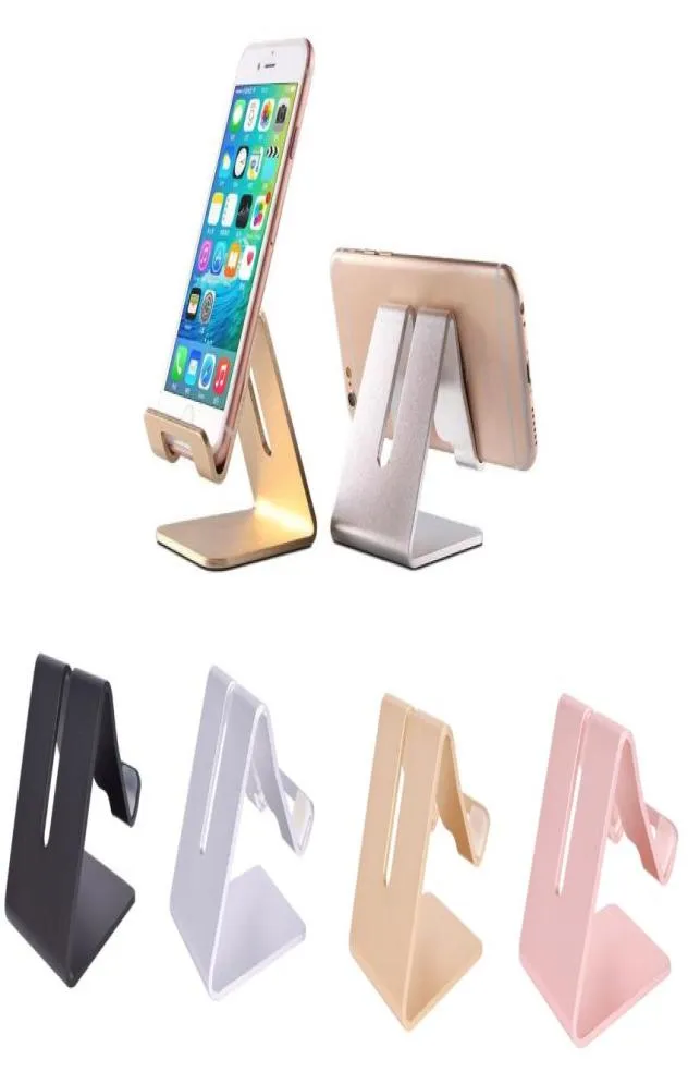 Cell Phone Stand Universal Aluminum Metal Phone Holder For iPhone 6 7 Plus Samsung S8 Tablet Desk Phone Holder Stand For Smart Wat4391592