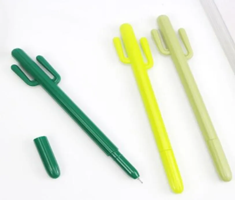 Outils d'écriture de stylo de bande dessinée en gel cactus examen spécial de bureau de bureau