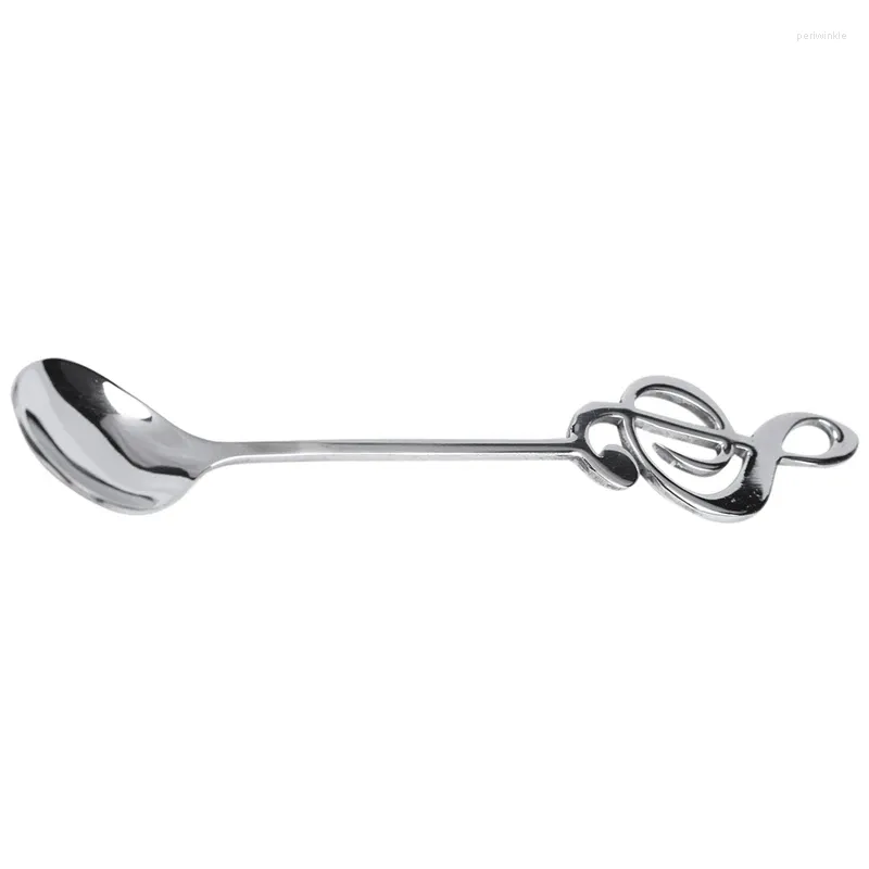 Spoons 16Pcs Cute Music Theme Tea Stirring Spoon Coffee Stainless Steel Note Shape Small Ice Cream Dessert Scoop