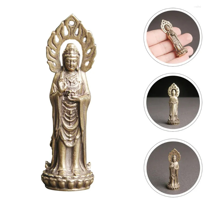 Décorations de jardin Vintage Bouddha Light Avalokitesvara Decorative Buddhas Figures Modèles bureau