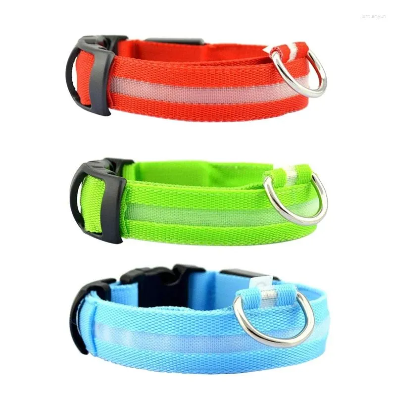 Dog Collars Y5LE Light Up Collar Adjustable Glowing Pet For Night Easy To Use