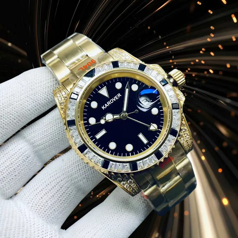 Muovo automatico orologi maschili di alta qualità da uomo da 40 mm diamanti gambel sapphire in acciaio inossidabile in acciaio inossidabile super luminoso impermeabile orologio natalizio