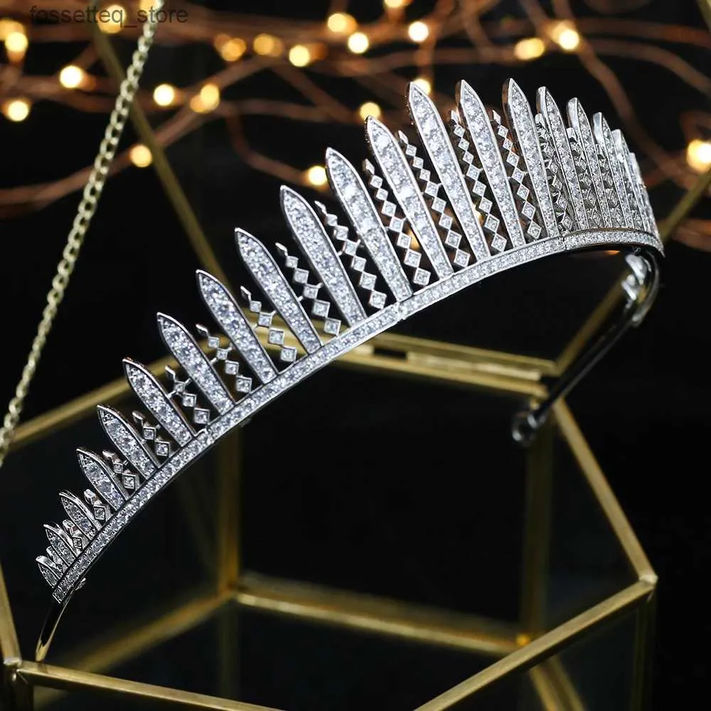 Bijoux de cheveux de mariage Asnora Crown Fashion For Brides Zircon Tiaras Tiaras Bridal Couronnes Hair Bijoux Diadema Coroa de Noiva Tiara Nupcial L46