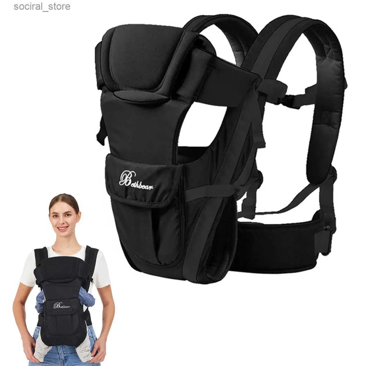 Dragers Slings Rugzakken 2-24 M Kaboorloper Infant Sling Rugzakken Carrier Front Carry 4 In 1 populaire babydragers Wikkel Braden Baby Kangaroo Pouch L45