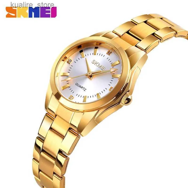 Женские часы Skmei 1620 Luxury Quartz Es Women Simple Quartz Women Steel Strip Thin Lady Hour Ladies Clock Reloj Mujer 1400 L240402